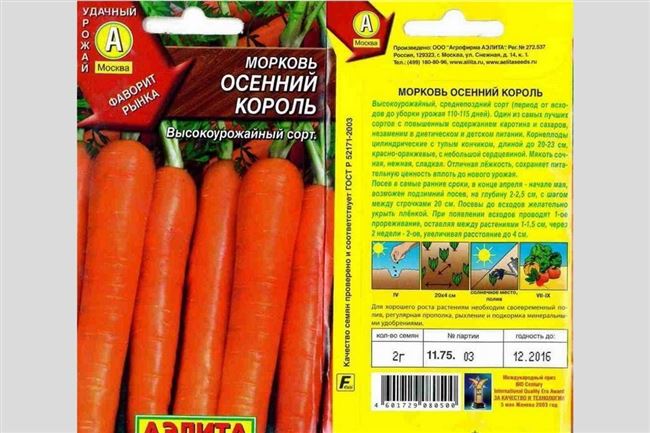Отзывы о сорте моркови Осенний король